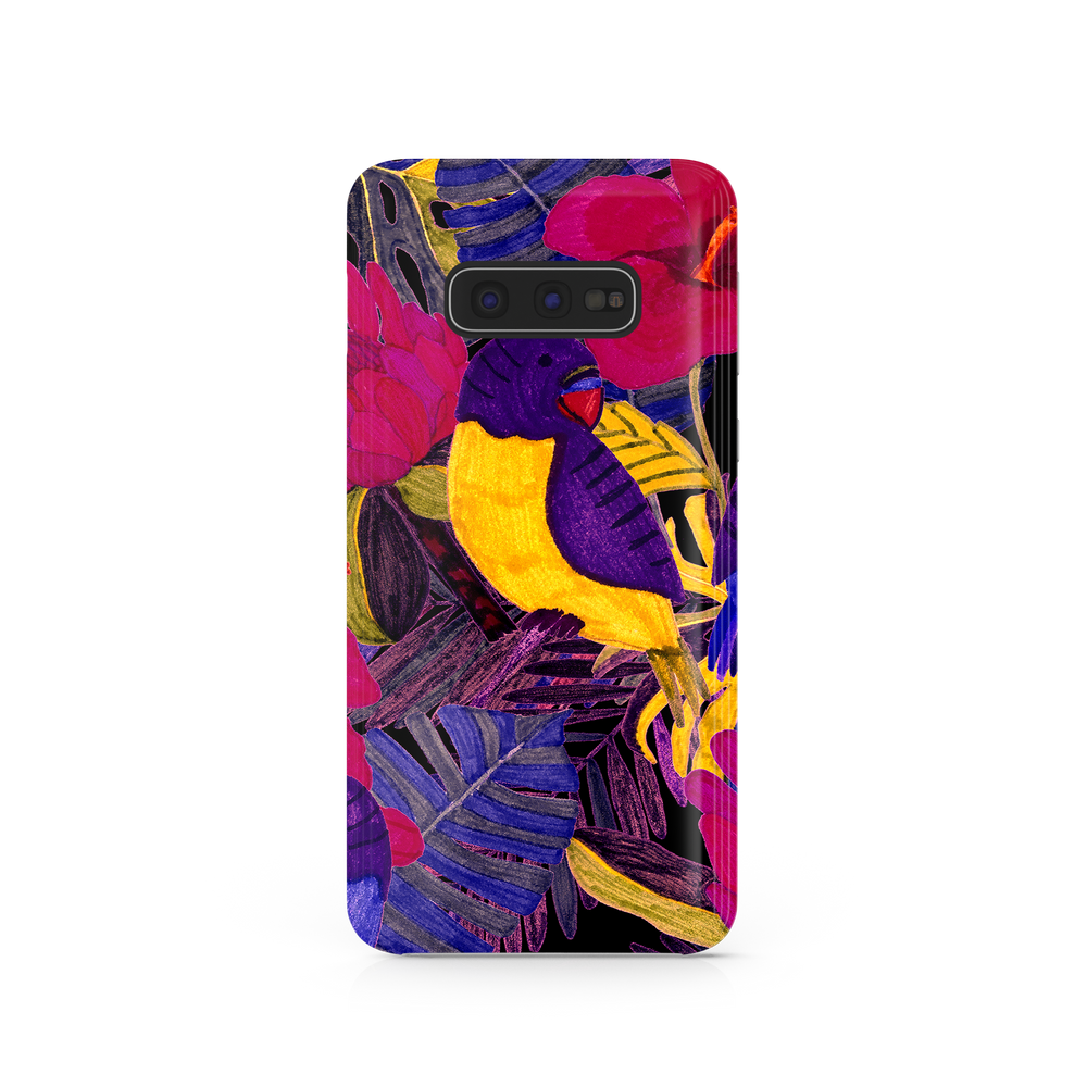 Painted Crimson Flower Samsung Galaxy S10e Phone Case