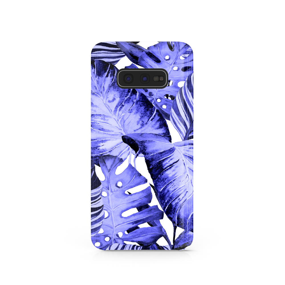 Purple Tropical Leaf Samsung Galaxy S10e Phone Case