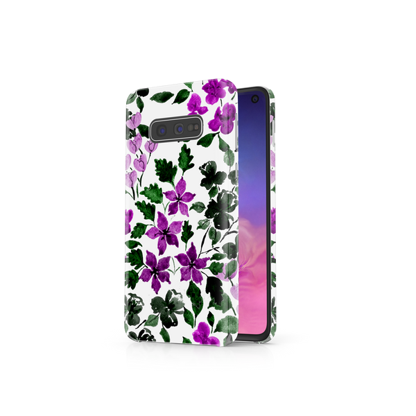 Purple Flower Art Samsung Galaxy S10e Phone Case