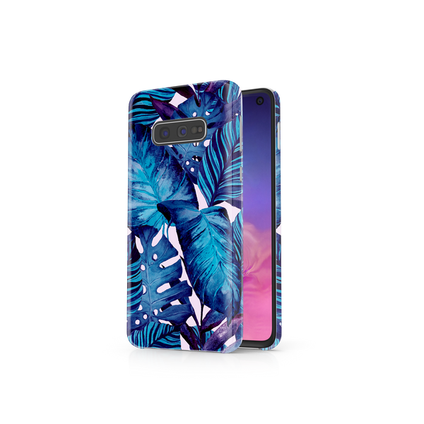 Blue Tropical Leaf Samsung Galaxy S10e Phone Case