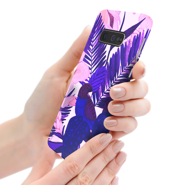 Purple Palm Leaf Samsung Galaxy S10e Phone Case
