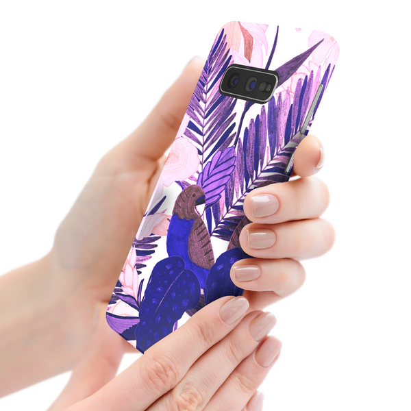 Purple and Pink Tropical Leaves Samsung Galaxy S10e Phone Case