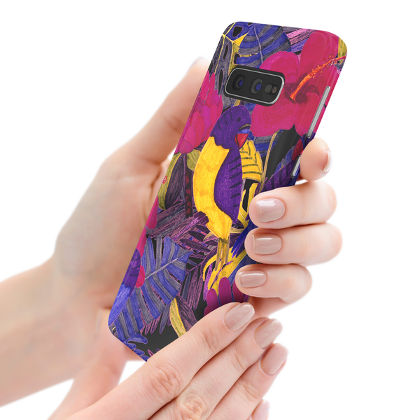 Painted Crimson Flower Samsung Galaxy S10e Phone Case