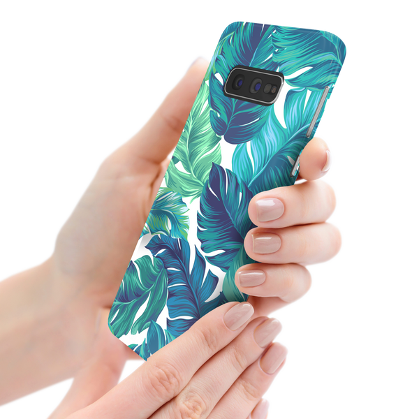 Green Tropical Leaves Samsung Galaxy S10e Phone Case