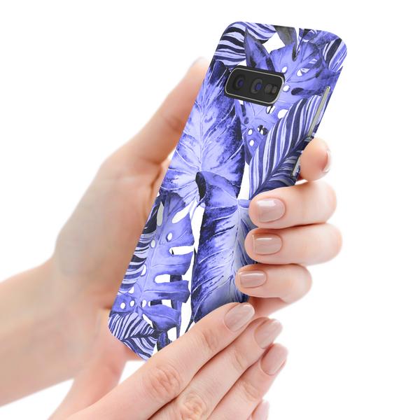 Purple Tropical Leaf Samsung Galaxy S10e Phone Case