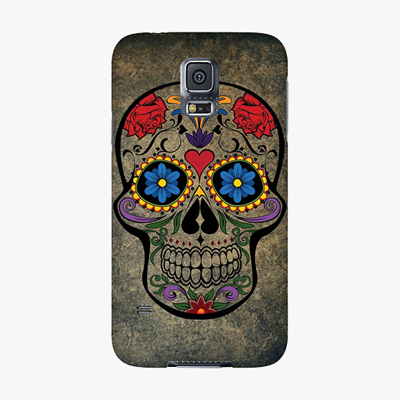 Artistic Design on Skull Samsung Galaxy S5 Phone Case
