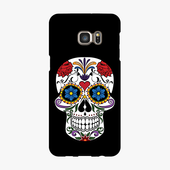 Blue and Red Design on Skull Samsung Galaxy S6 Edge Plus Phone Case