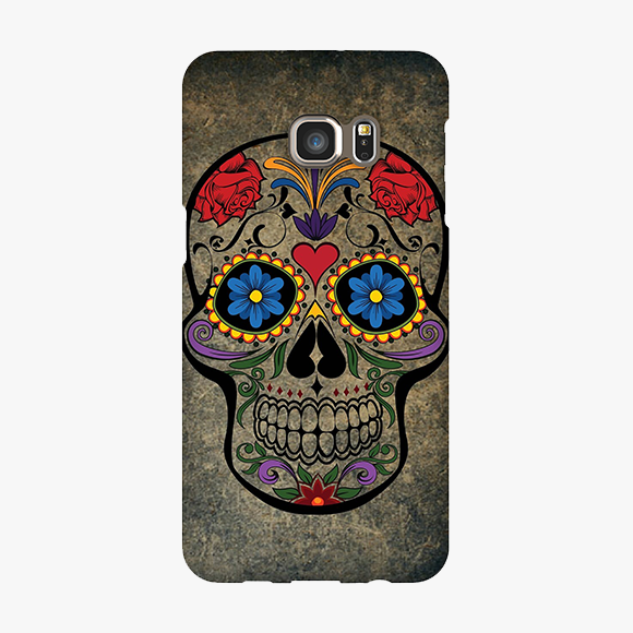 Artistic Design on Skull Samsung Galaxy S6 Edge Plus Phone Case