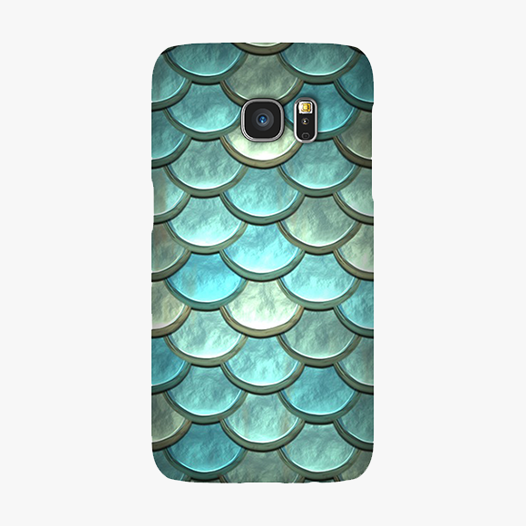 Blue Colored scales pattern Samsung Galaxy S7 Phone Case