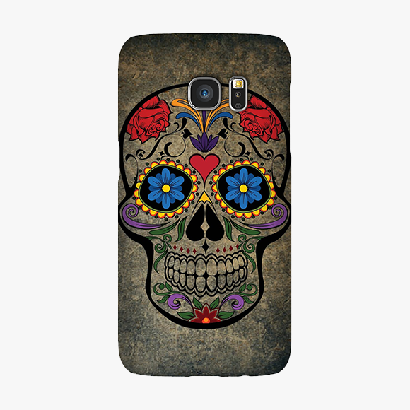 Artistic Design on Skull Samsung Galaxy S7 Phone Case
