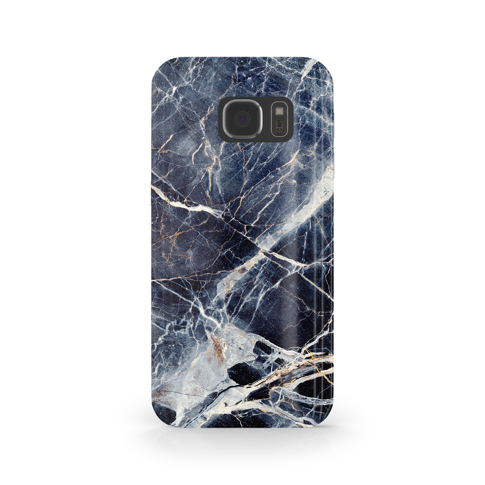Blue & White Marble Luxury Samsung Galaxy S7 Edge Phone Case
