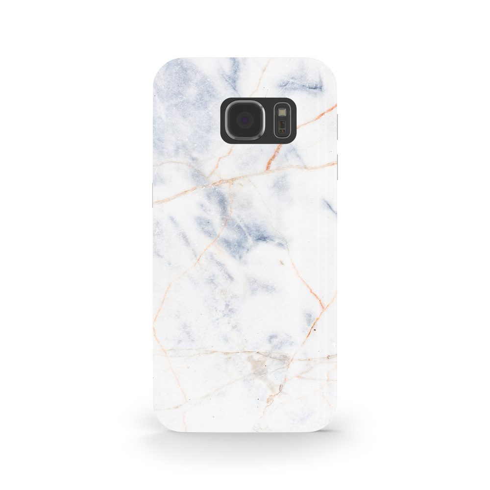 Thin White & Grey Marble Samsung Galaxy S7 Edge Phone Case