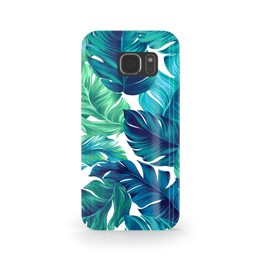 Green Tropical Leaves Samsung Galaxy S7 Edge Phone Case