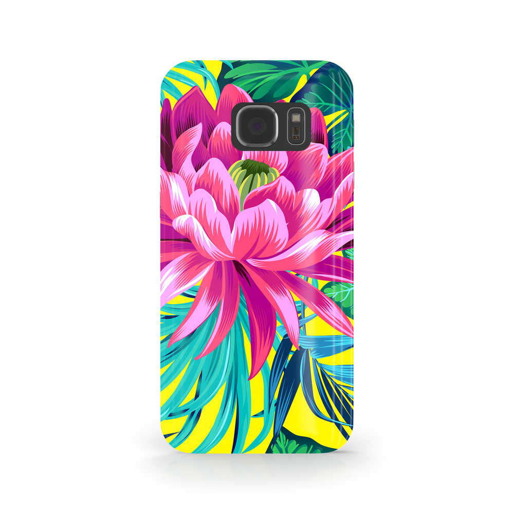 Pink Flower Samsung Galaxy S7 Edge Phone Case