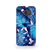 Blue Tropical Leaf Samsung Galaxy S7 Edge Phone Case