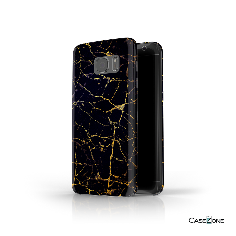 Black & Gold Marble Samsung Galaxy S7 Edge Phone Case