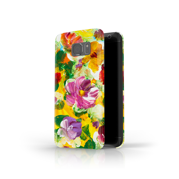 Colorful Floral Art Samsung Galaxy S7 Edge Phone Case
