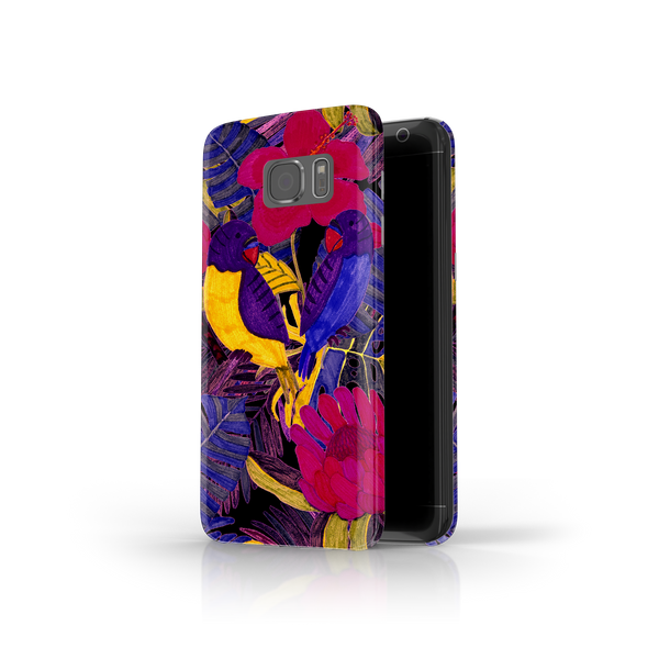 Painted Crimson Flower Samsung Galaxy S7 Edge Phone Case
