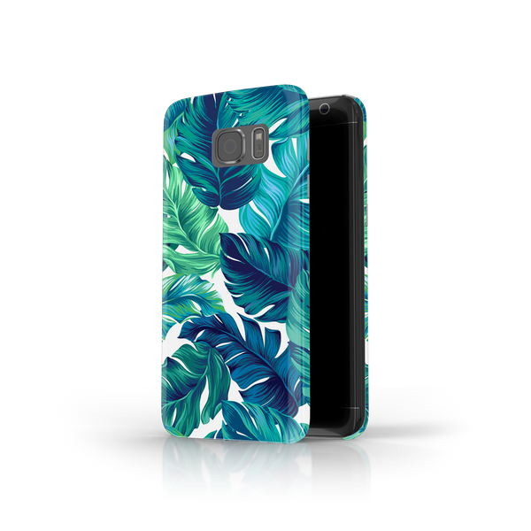 Green Tropical Leaves Samsung Galaxy S7 Edge Phone Case
