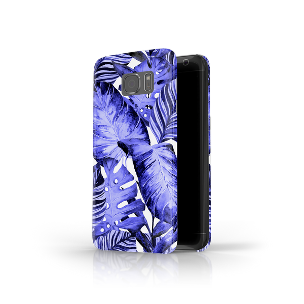 Purple Tropical Leaf Samsung Galaxy S7 Edge Phone Case