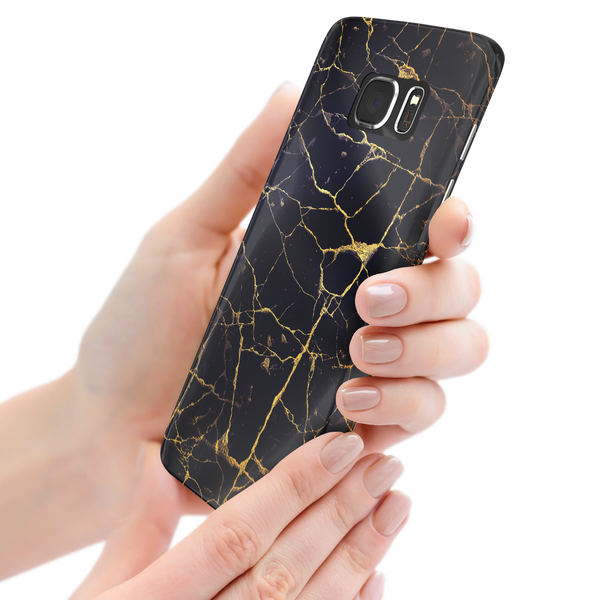 Black & Gold Marble Samsung Galaxy S7 Edge Phone Case