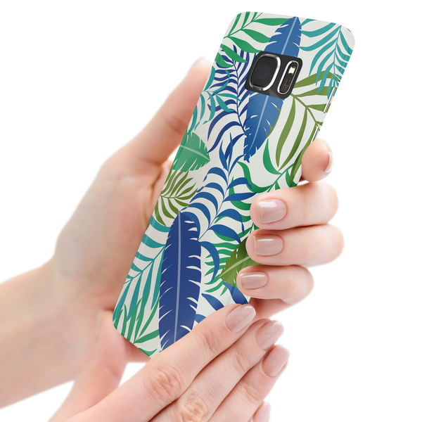 Colorful Tropical Leaves Samsung Galaxy S7 Edge Phone Case