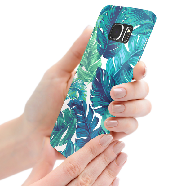 Green Tropical Leaves Samsung Galaxy S7 Edge Phone Case
