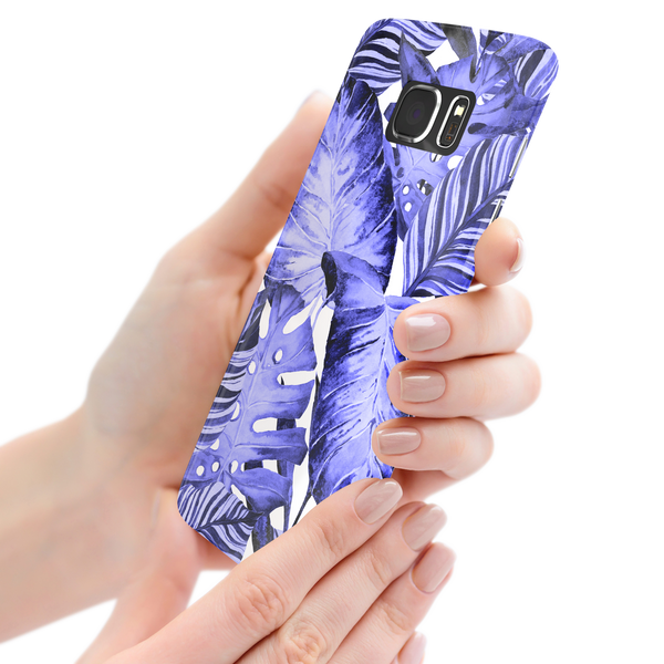 Purple Tropical Leaf Samsung Galaxy S7 Edge Phone Case