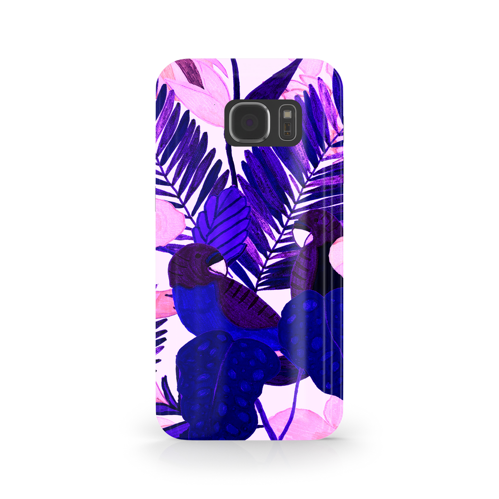 Purple Palm Leaf Samsung Galaxy S7 Phone Case