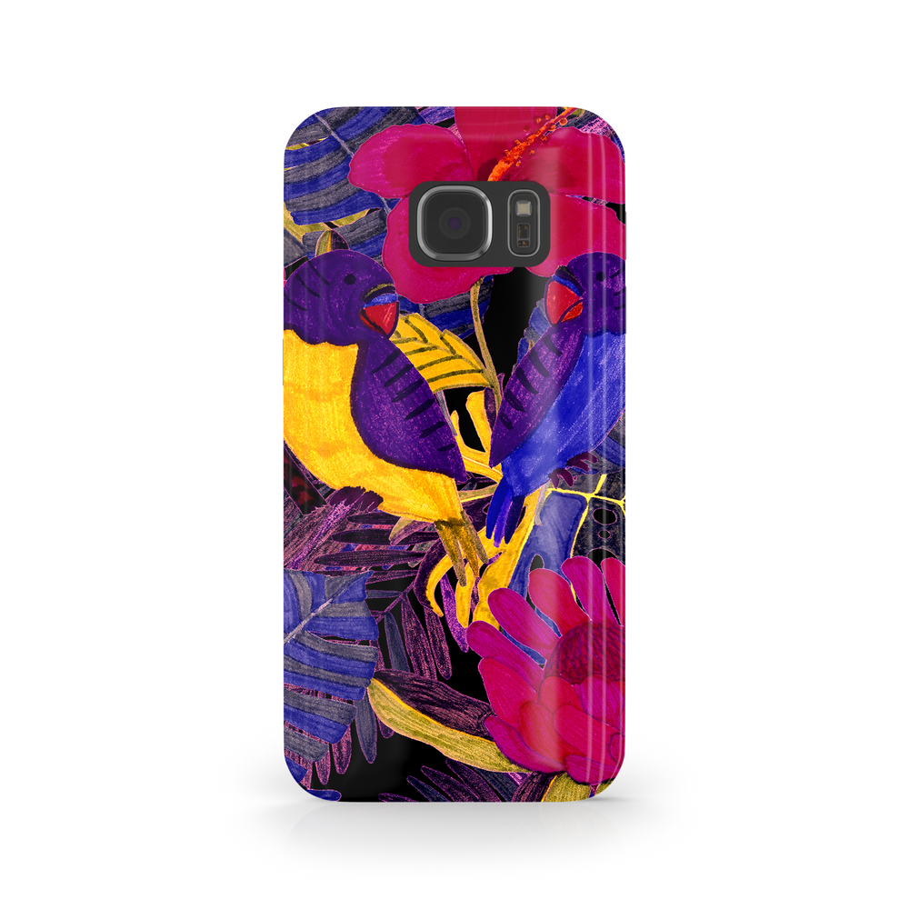 Painted Crimson Flower Samsung Galaxy S7 Phone Case