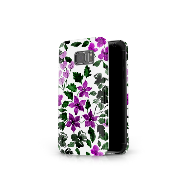 Purple Flower Art Samsung Galaxy S7 Phone Case
