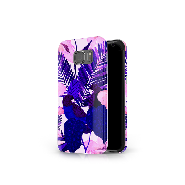 Purple Palm Leaf Samsung Galaxy S7 Phone Case