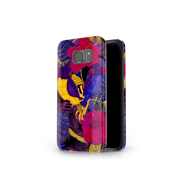 Painted Crimson Flower Samsung Galaxy S7 Phone Case