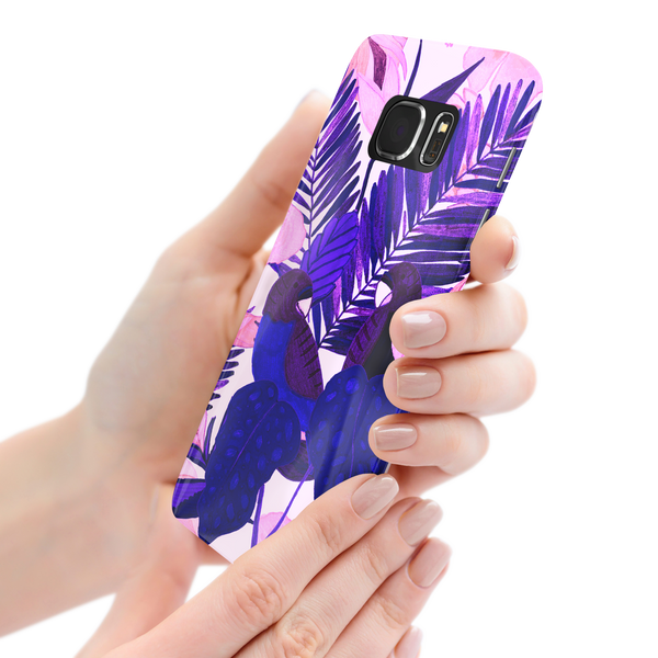 Purple Palm Leaf Samsung Galaxy S7 Phone Case