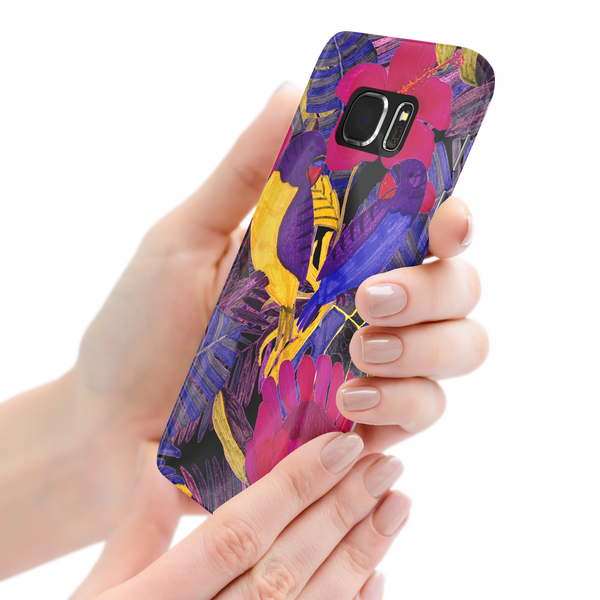 Painted Crimson Flower Samsung Galaxy S7 Phone Case