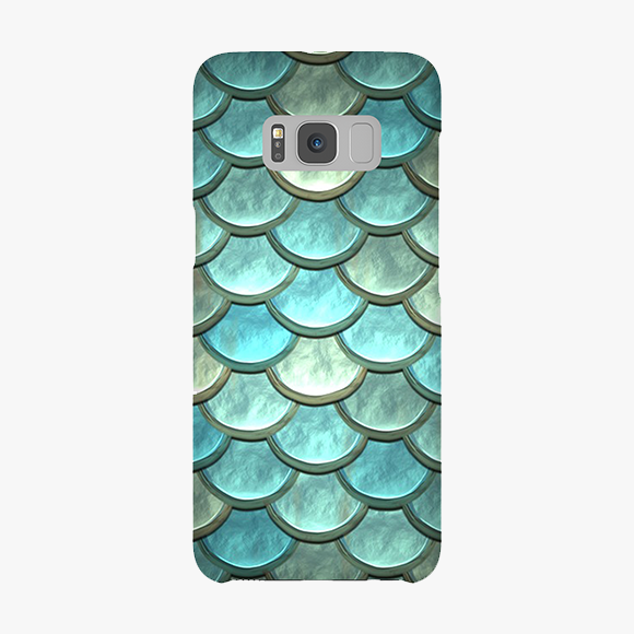 Blue Colored scales pattern Samsung Galaxy S8 Phone Case