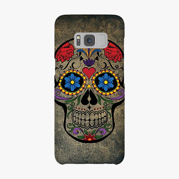 Artistic Design on Skull Samsung Galaxy S8 Phone Case
