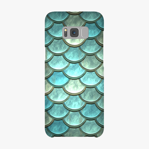 Blue Colored scales pattern Samsung Galaxy S8 Plus Phone Case