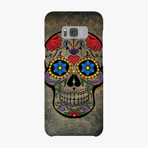 Artistic Design on Skull Samsung Galaxy S8 Plus Phone Case
