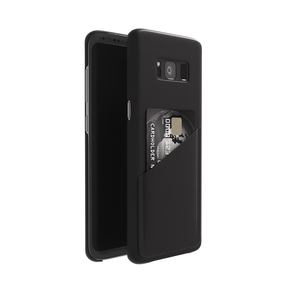 Ultra Slim Slot Card Leather Black Case for Galaxy S8 Plus
