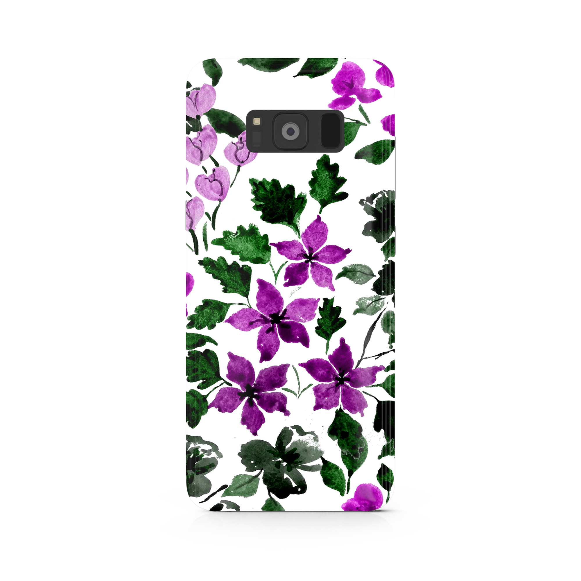 Purple Flower Art Samsung Galaxy S8 Phone Case