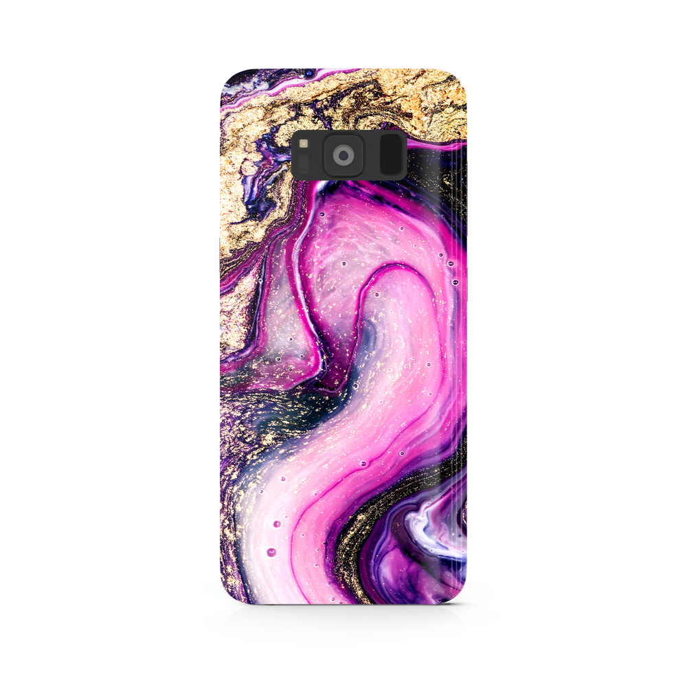 Purple & Gold Marble Samsung Galaxy S8 Phone Case