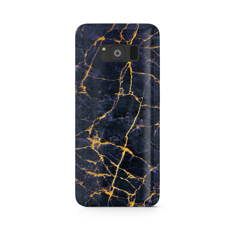 Granite Dark Blue & Gold Marble Samsung Galaxy S8 Phone Case