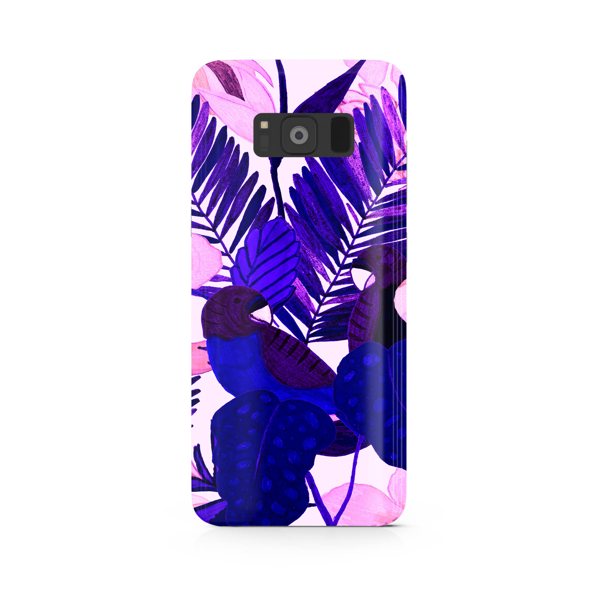 Purple Palm Leaf Samsung Galaxy S8 Phone Case