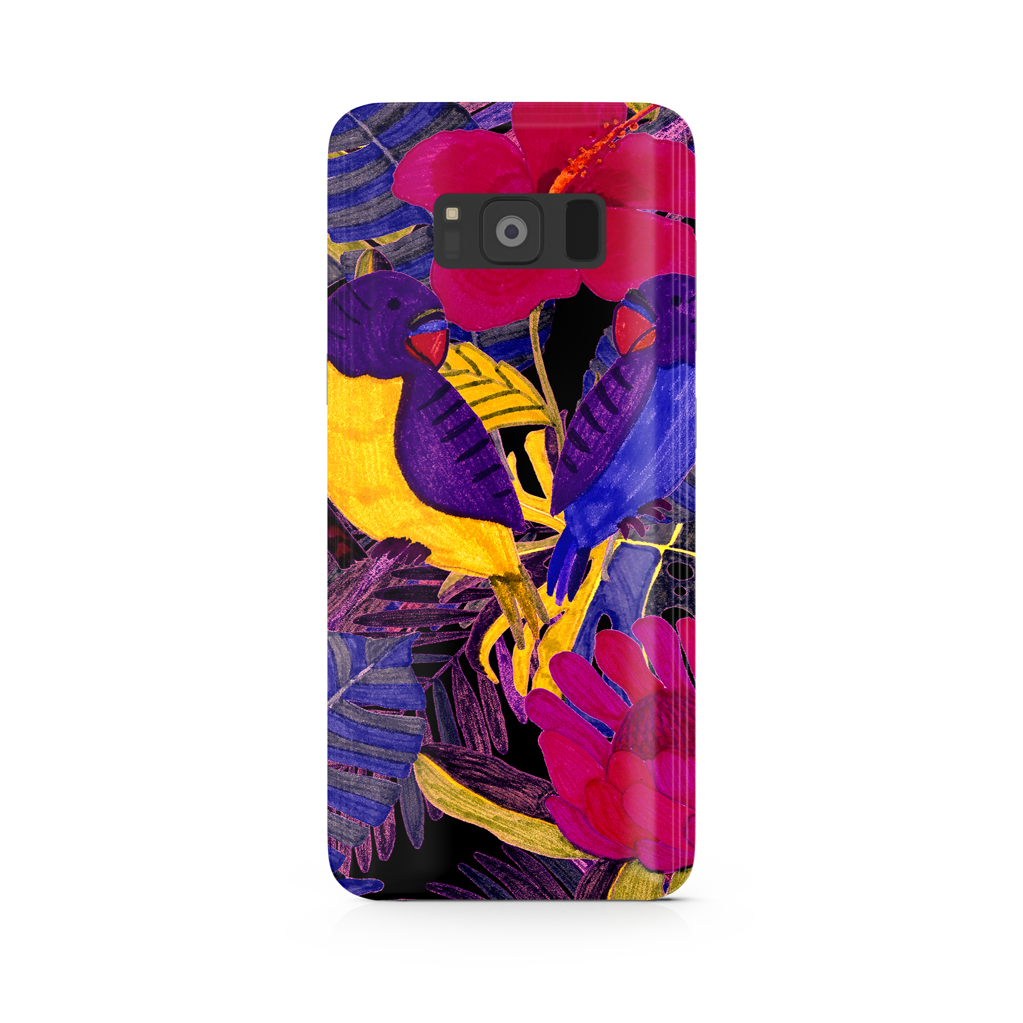 Painted Crimson Flower Samsung Galaxy S8 Plus Phone Case