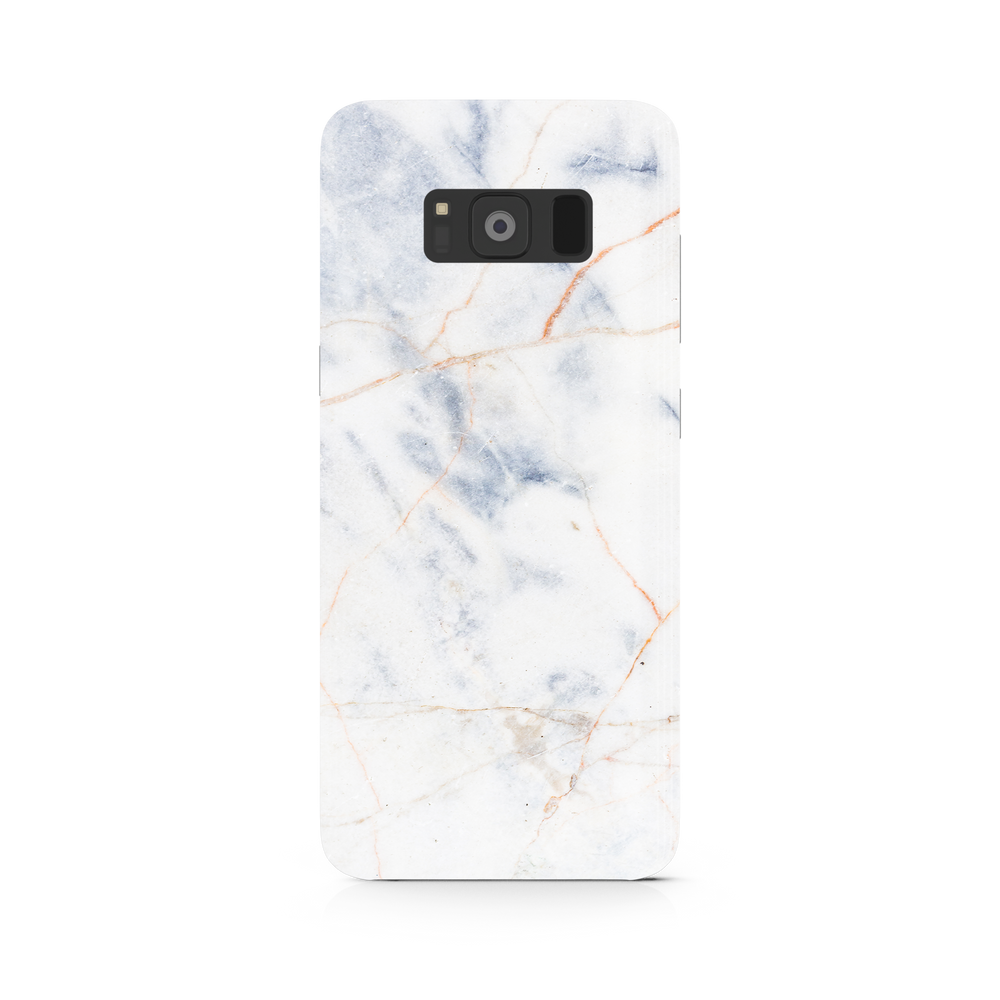 Thin White & Grey Marble Samsung Galaxy S8 Phone Case