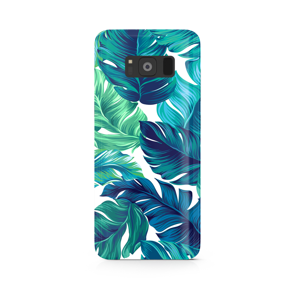 Green Tropical Leaves Samsung Galaxy S8 Phone Case