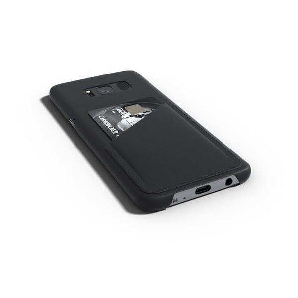 Ultra Slim Slot Card Leather Black Case for Galaxy S8 Plus