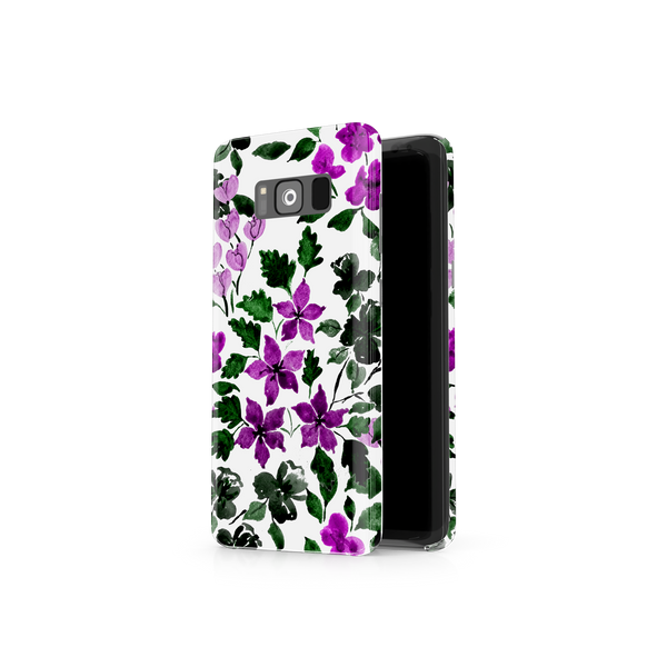 Purple Flower Art Samsung Galaxy S8 Phone Case