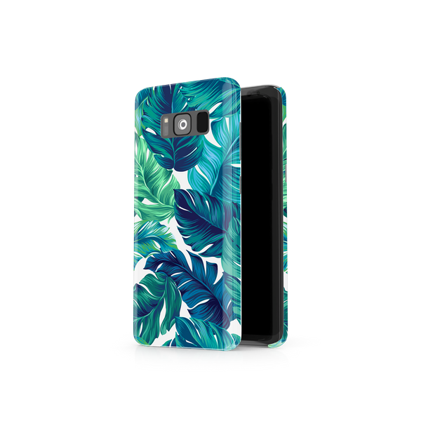 Green Tropical Leaves Samsung Galaxy S8 Plus Phone Case